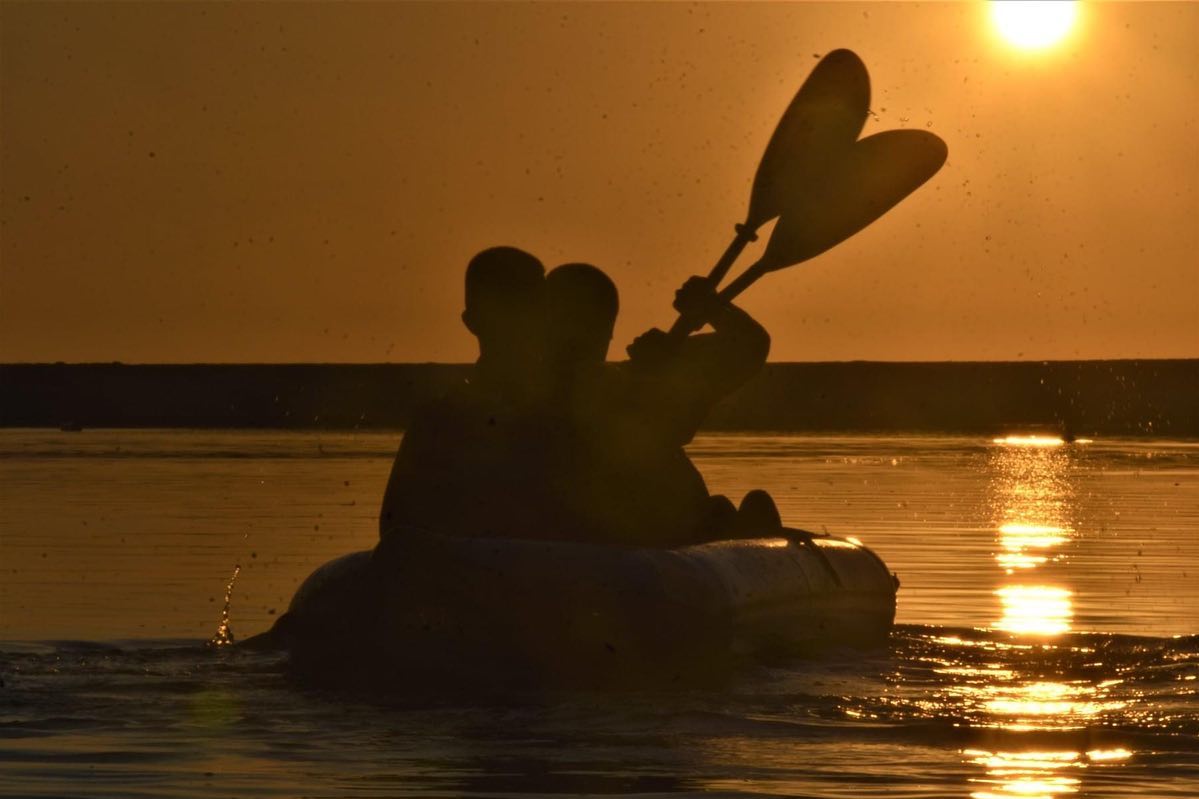 Sunset in bistrica river,Saranda